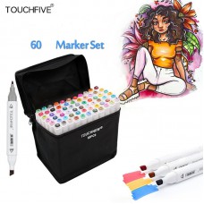 Touchfive 60er Farbe Twin Marker Stifte Permanentmarker Innenarchitektur Set